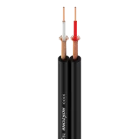 ROXTONE AC010/100 Аудиокабель, двойной, симметричный, 4х8мм, цвет: черный, (100 м./пластиковая катушка)