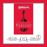 J811-1/2M-B10 Prelude Отдельная струна Е/Ми для скрипок размером 1/2, ср. натяжение, 10шт, D'Addario