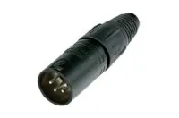 Neutrik NC4MX-B кабельный разъем XLR male черненый корпус, золоченые контакты 4 контакта