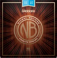 Струны для акустической 12-струнной гитары D'Addario Nickel Bronze NB1047-12 Light (12 шт)