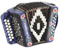 C20X-C-BL Гармонь "Ромашка" 15х12-I, синяя, Шуйская гармонь