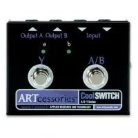 ART CoolSwitch - Ножной переключатель, коммутатор сигнала A/B-Y, позволяет направлять источник основного сигнала на два усилителя мощности, или два источника сигнала на один усилитель, 2x2 1/4" TS входа/выхода, 2 переключателя