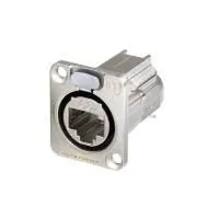 Разъем Neutrik NE8FDX-Y6 [Панельный экранированный etherCON RJ45 CAT5/6a (розетка) с фланцем типа D, под зажим провода IDC]
