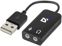Defender Audio USB - Внешняя USB звуковая карта USB - 2х3,5 мм jack, 0.1...
