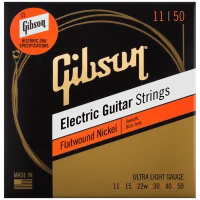 GIBSON Flatwound Electric Guitar Strings Ultra-Light струны для электрогитары