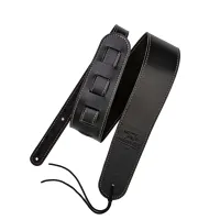 1221-70-2-BLK Ремень для гитары, кожаный, черный, 1221