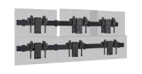 Vogels W2344P Black- Комплект настенного крепления для видеостены 2х3 из дисплеев диагональю 37–65'' с выдвижным креплением (push in – pop out), макс. нагрузка 270 кг, черный