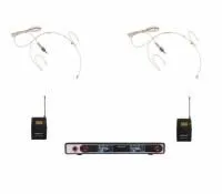 Micnet Dual head set Радиосистема с 2-мя головными микрофонами (кардиоида), телесного цвета