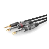 Sommer cable hba-3s62-0150  аудиокабель basic+, 3,5 jack stereo <=> 2 x 6,3 jack mono, 1,5 м, hicon
