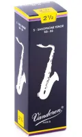 Tenor saxophone reeds Vandoren SR2225 - Traditional tenor saxophone reed with strength 2.5. Price per pack of 5 pieces