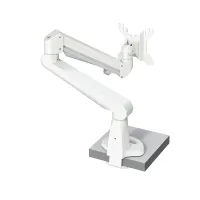 Kondator 438-LC53W- Настольный шарнирный кронштейн серии STOCKHOLM для 1 монитора с газопружинным амортизатором, макс. нагрузка 14 кг, зажим, белый