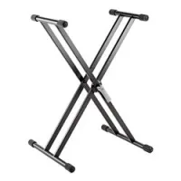 K&M 18997-000-55  стойка для клавишных облегчённая x-образная, двойная рама, чёрная