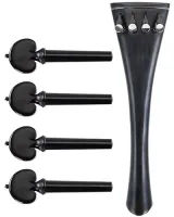 Cello accessory set Acura Meister Preciso CS-OSRT652 - Preciso grade 4/4 cello accessory set of ebony with ebony trim. Heart pegs and tailpiece of round design