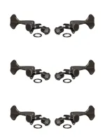 GB707-CK-L3+R3 Колки для бас-гитары 3+3, cosmo black (черные), Gotoh
