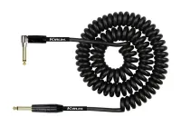 Kirlin IPK-222BFGL 9.1M BKE - кабель инструментальный витой, Разъемы: 1/4" прямой моноджек - 1/4" угловой моноджек, позолоченные, Материал проводника: