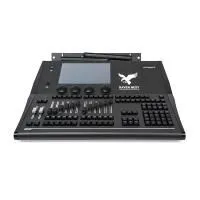 STAGE4 RAVEN NEST Консоль управления светом / 2048 DMX-каналов (2 отдельных оптически изолированных выхода DMX и 1 интерфейс Art-Net) / 10-дюймовый сенсорный ЖК-дисплей высокого разрешения / 12 фейдеров + 12 клавиш воспроизведения × 80 страниц /4 оптическ