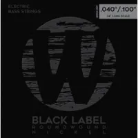 Warwick 41210 ml4  струны для бас-гитары, black label, 40-100, никель
