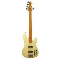 Markbass mb gv 5 gloxy val cream cr mp  5-струнная бас-гитара с чехлом, jj, активный преамп, кремовый