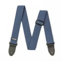 Dunlop d2701nv ribbed cotton navy blue  гитарный ремень хлопковый тканый, рельефный, синий