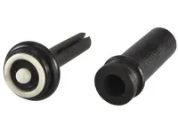 Viola endpin Acura Meister Ultimo AE-AIER58M - Grade Ultimo ebony viola endpin with bone rim and ball with sound post installation control hole