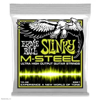 ERNIE BALL 2921 M-Steel Slinky Regular 10-46 - Струны для электрогитары