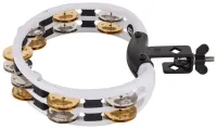 MEINL TMT1M-WH HAND HELD RECORDING-COMBO ABS TAMBOURINE, DUAL-ALLOY JINGLES тамбурин, цвет белый