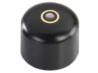 Switch handle Acura GP-FEB22 - Ebony electro guitar knob with abalone and brass "Parisian eye"