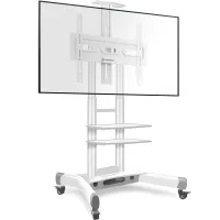 Onkron TS1552-W - Стойка для дисплея с кронштейном 40"-70", мобильная, белая