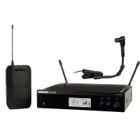 SHURE BLX14RE/B98 M17 рековая радиосистема с инструментальным микрофоном WB98H/C на гусиной шее, 662-686 МГц, выносные антенны. Черный