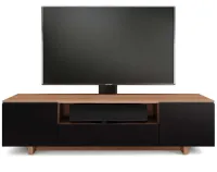 BDI Nora 8239 Natural Walnut - Тумба 3-секционная под телевизор