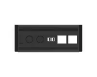 ABL 2F0BF2F5- Встраиваемая розеточная станция серии Aero Flip с 2 розетками, 2xUSB-A и 2 слотами для IMP, черная (2F000222)