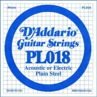 D"ADDARIO PL018 Single Plain Steel 018