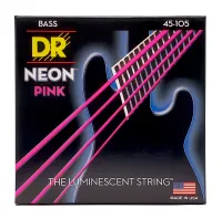 DR NPB-45 - струны для 4-струнной бас-гитары, Калибр: 45-105, Серия: HI-DEF NEON™, Обмотка: посеребрёная/никелированая сталь, Покрытие: люминесцентное