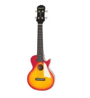 EPIPHONE LES PAUL AC/EL UKULELE HERITAGE CHERRY SUNBURST - электро-акустическое укулеле, цвет вишнёвый санберст