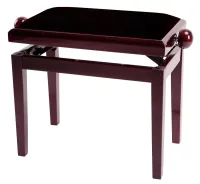 GEWA Piano Bench Deluxe Mahogany Highgloss банкетка красное дерево глянцевая прямые ножки верх бордо