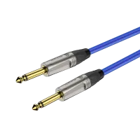 ROXTONE TGJJ100-TBU/5 Кабель инструментальный, синий, 7mm, 2x6,3 mono Jack, 5м
