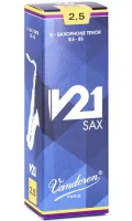 Tenor saxophone reeds Vandoren V21 SR8225 - V21 tenor saxophone reed with thicker heel and articulated heart with strength 2.5. Price per pack of 5 pieces