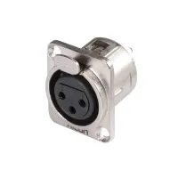 Sommer Cable HI-X3DF- Панельный разъем XLR 3-pin (розетка) с фланцем типа D и защелкой