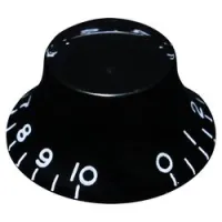 Hosco h-kb-160i  ручка потенциометра les paul (дюймовый размер), конус, black