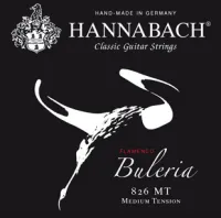 826MT Black BULERIA FLAMENCO Комплект струн для классической гитары нейлон/посеребренные Hannabach