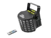 LED Laser Derby, светодиодный диско прибор, LED 1 x 4in1 RGBW 30W + Laser Red 150 mW, green 50 mW, DMX-512, 100-240В AC, 50/60Гц, 200 x 210 x 220 мм, 2 кг, EUROLITE -
