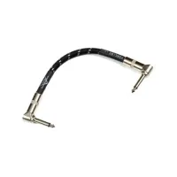 FENDER 6'' PATCH CABLE 2 PACK BLACK коммутационный кабель (упаковка 2 шт), 0,15 м, цвет чёрный