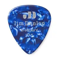 Dunlop 483p10xh celluloid blue pearloid extra heavy 12pack  медиаторы, очень жесткие, 12 шт.