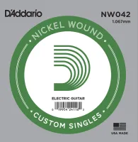 NW042 Nickel Wound Отдельная струна для электрогитары, .042, D'Addario