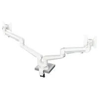 FORMING FUNCTION 4385505201- Настольный шарнирный кронштейн серии STOCKHOLM для 2 мониторов (1x2) с газопружинным амортизатором, макс. нагрузка 16 кг, струбцина или зажим, белый