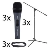 3-PACK E 835-S комплект из трех микрофонов Sennheiser