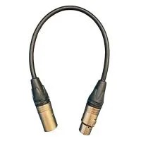 XLR3F-XLR3M (black) 0,35 метра балансный микрофонный кабель (черный) GS-PRO