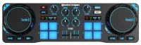 HERCULES DJ CONTROL COMPACT - Функциональный и портативный DJ-контроллер + 10 шт. светящиеся браслеты Hercules LED Wristbands