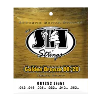 Струны для акустической гитары SIT GB1252, Golden Bronze Light 80/20, 12-52
