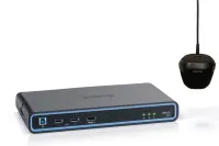 Biamp Devio SCR-20C Black - Хаб для переговорных комнат. В комплекте потолочный микрофон DCM-1 и SCR-20. Цвет чёрный